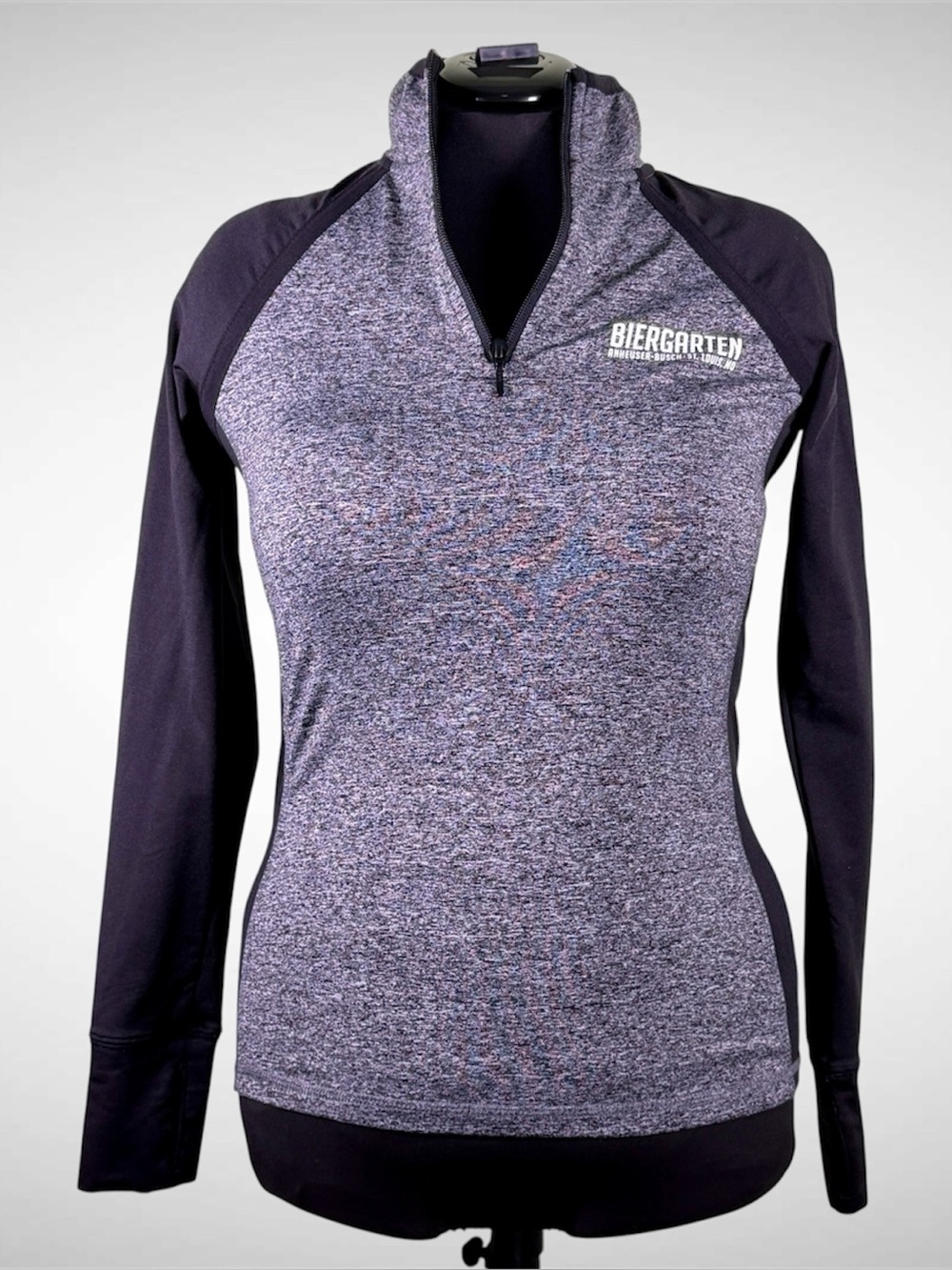 Women’s Camp David Anheuser Busch Biergarten Heather Gray Quarter Zip Jacket S
